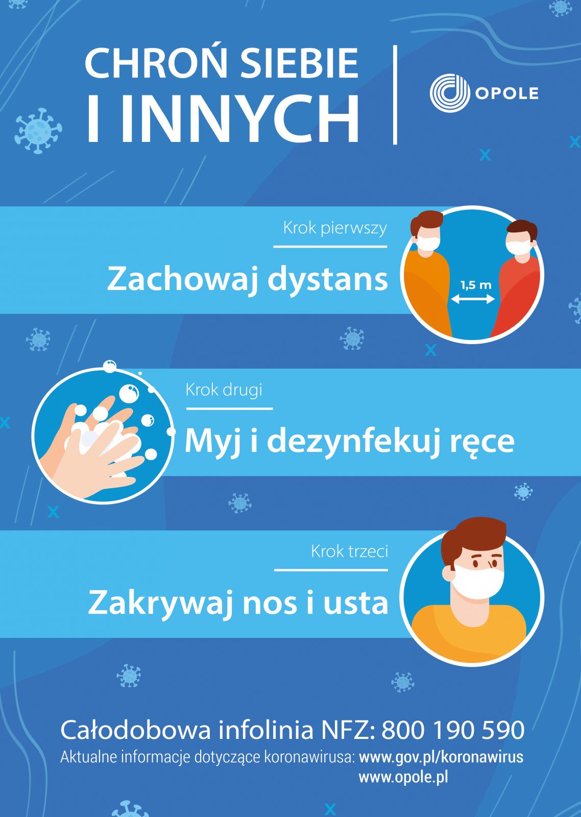 Chroń siebie i innych plakat