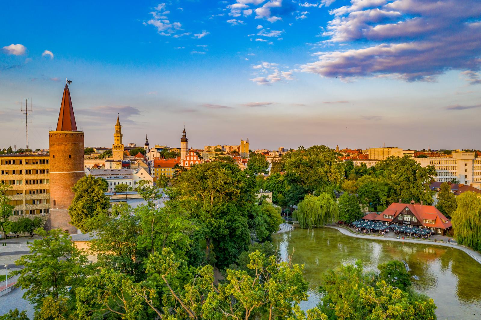 Panorama centrum Opola