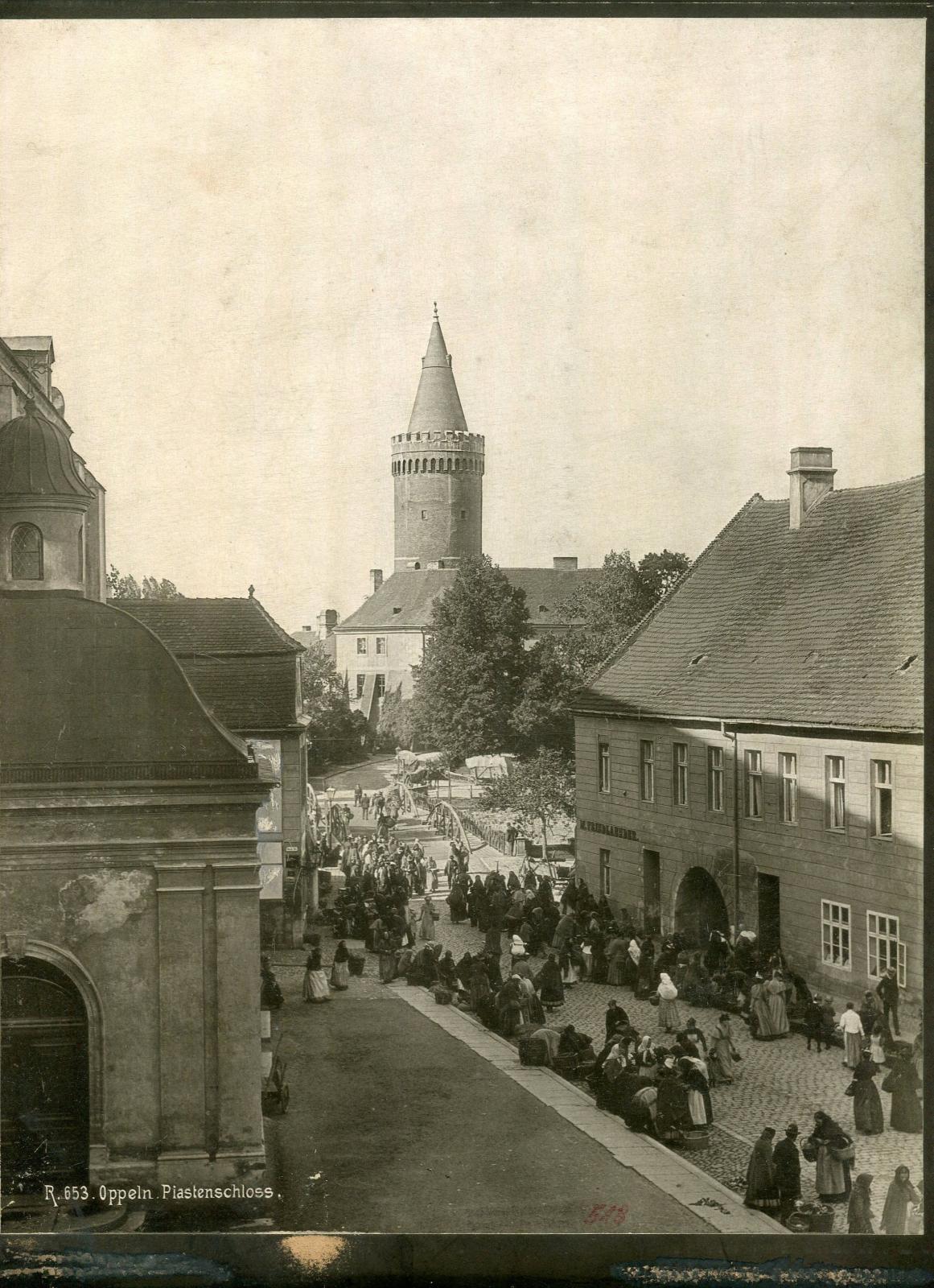 Zamek Piastowski i ulica Zamkowa, 1890 rok.