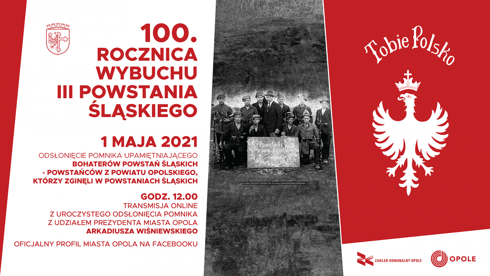 zaproszenie na odsłonięcie pomnika