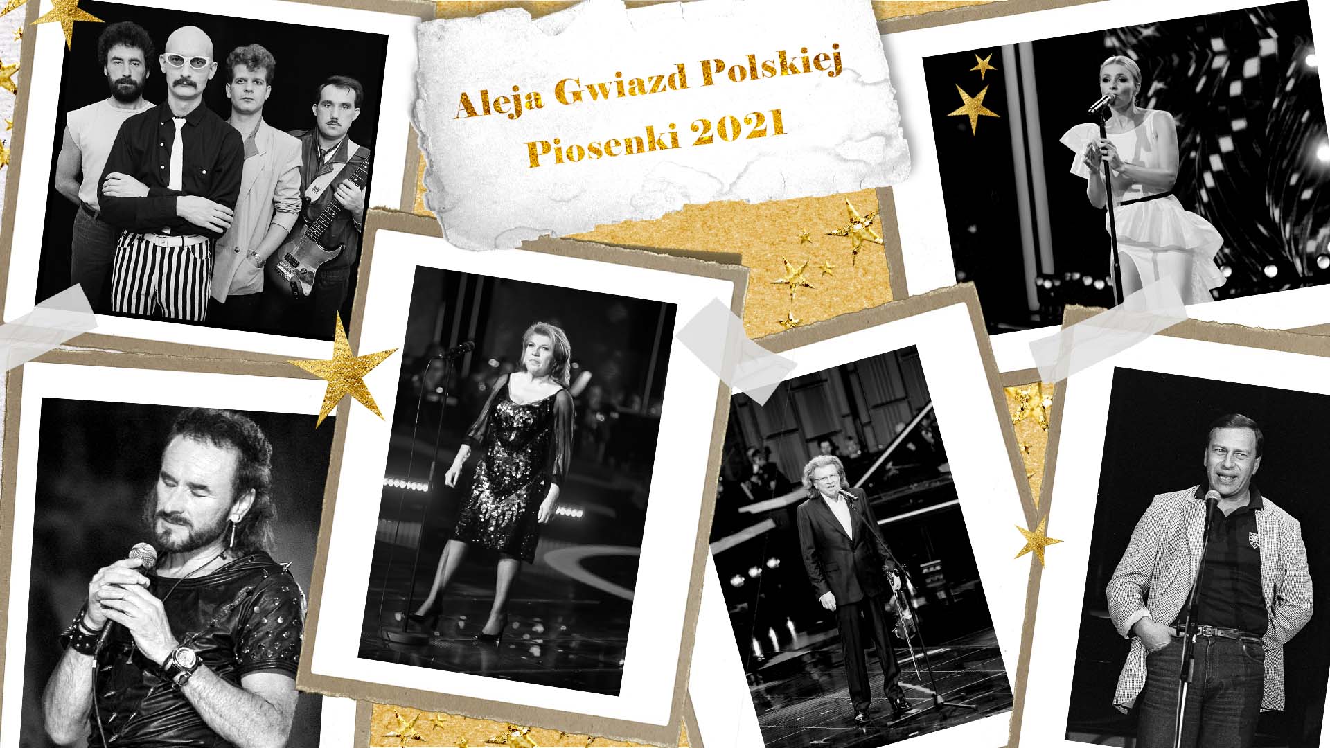 Baner z artystami, którym poświecone są gwiazdy