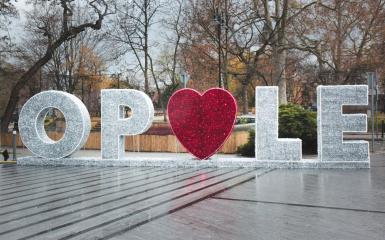 Opole napis, iluminacja świetlna