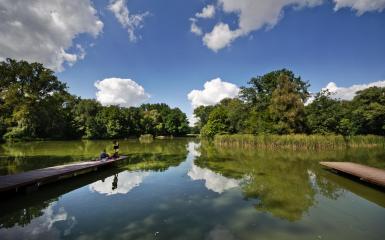 Widok na staw na Wyspie Bolko