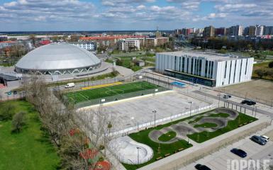 Park Sportu w Opolu z lotu ptaka