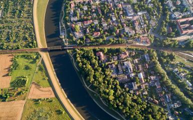 Panorama Opola nocą