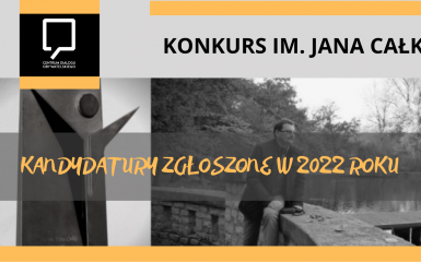 Lista  kandydatur zgłoszonych do konkursu im .Jana Całki w 2022 r.