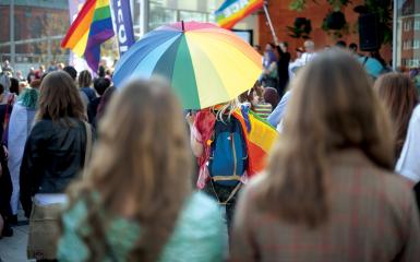 marsz, tolerancja, parasol tęczowy