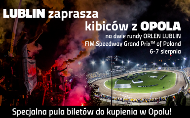 Lublin zaprasza fanów żużla z Opola baner