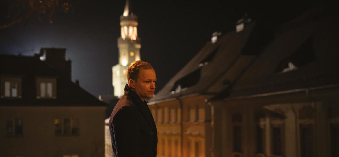 Maciej Stuhr na planie Szadzi w Opolu