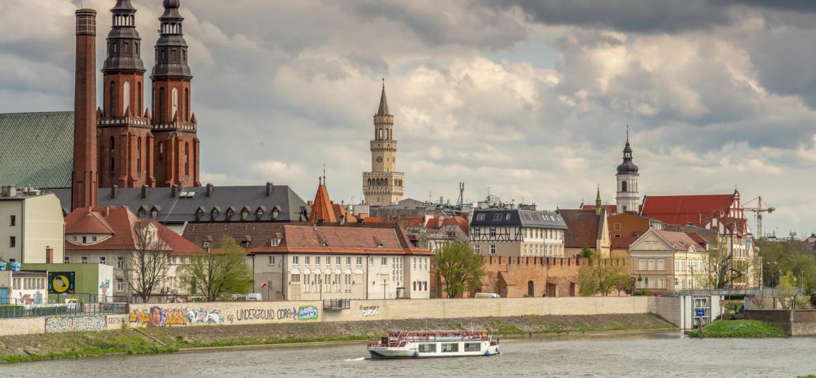 Widok na opolską katedrę