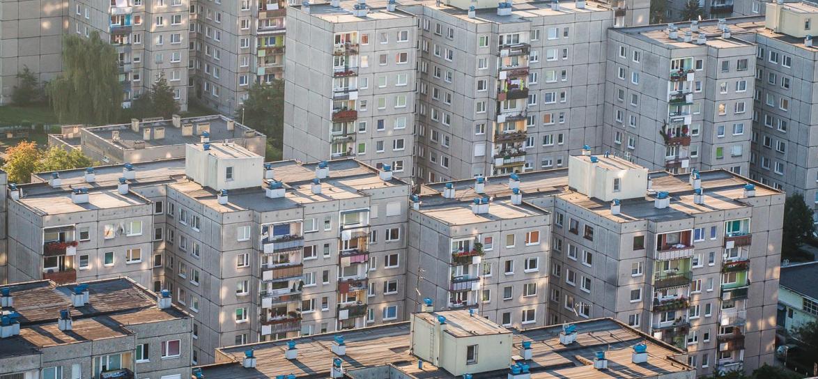 Osiedle mieszkaniowe - blokowisko z góry