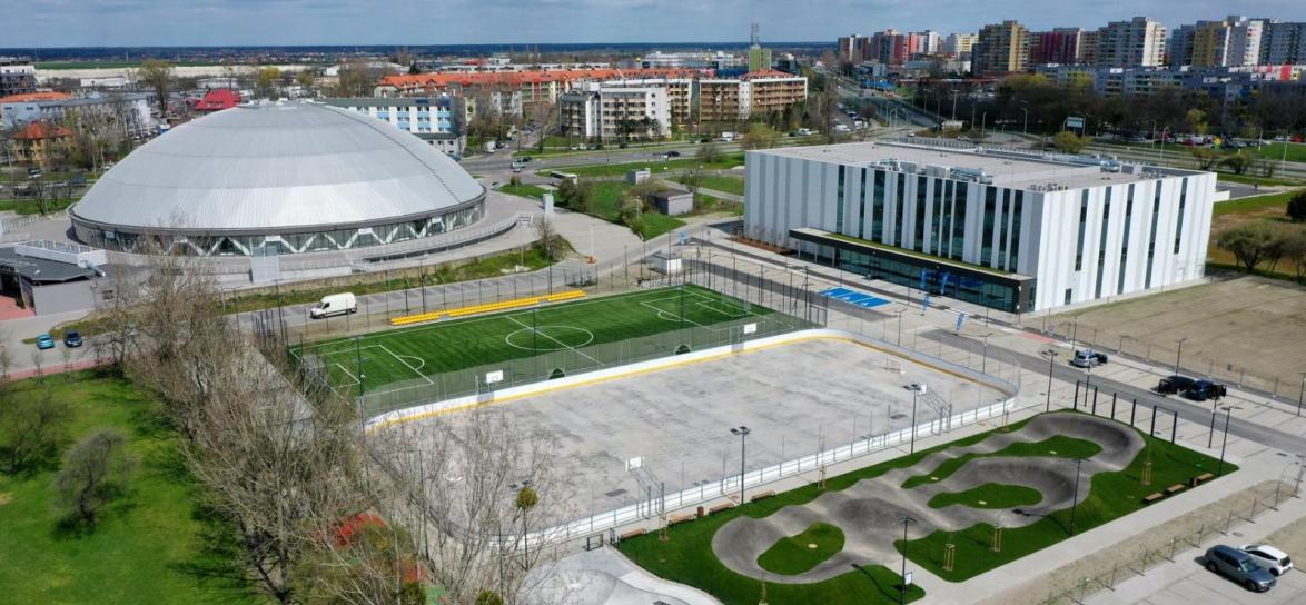 Park Sportu w Opolu z lotu ptaka