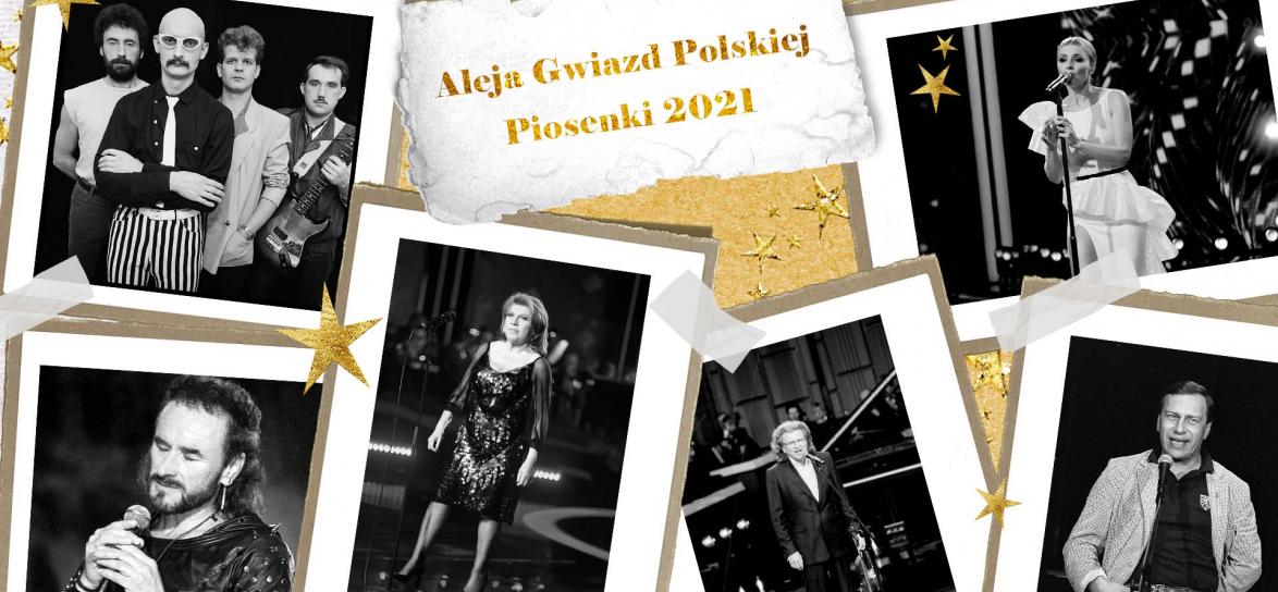 Baner z artystami, którym poświecone są gwiazdy