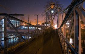 fot. P. Uchorczak Most groszowy - Zielony mostek - noc