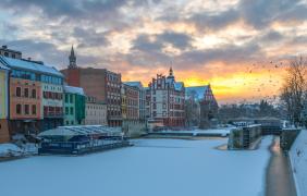 Opolska Wenecja nad Młynówką - Zima