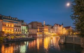 fot. P. Szpala Opolska Wenecja nad Młynówką - noc