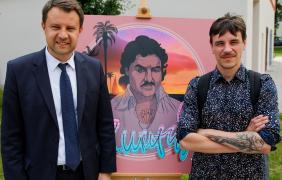 mural Krzysztofa Krawczyka- konferencja prasowa